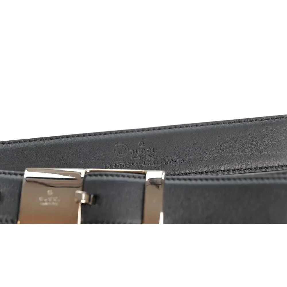 Gucci Classic Dress Black Buckle Belt 40